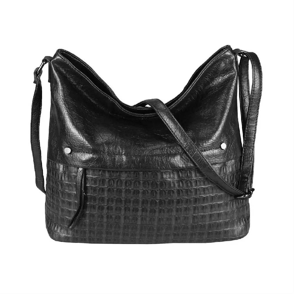 OBC Damen Tasche Umhängetasche Kroko Shopper Schultertasche Crossbody Beuteltasche Leder Optik Crossover Messenger Großer Ausverkauf