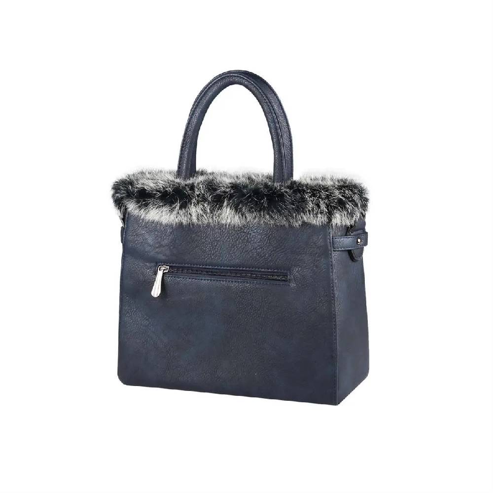 OBC ital-design DAMEN echt PELZ Kaninchenfell HAND-TASCHE Schultertasche Henkeltasche Umhängetasche Businesstasche Shopper Workbag Flash Sale