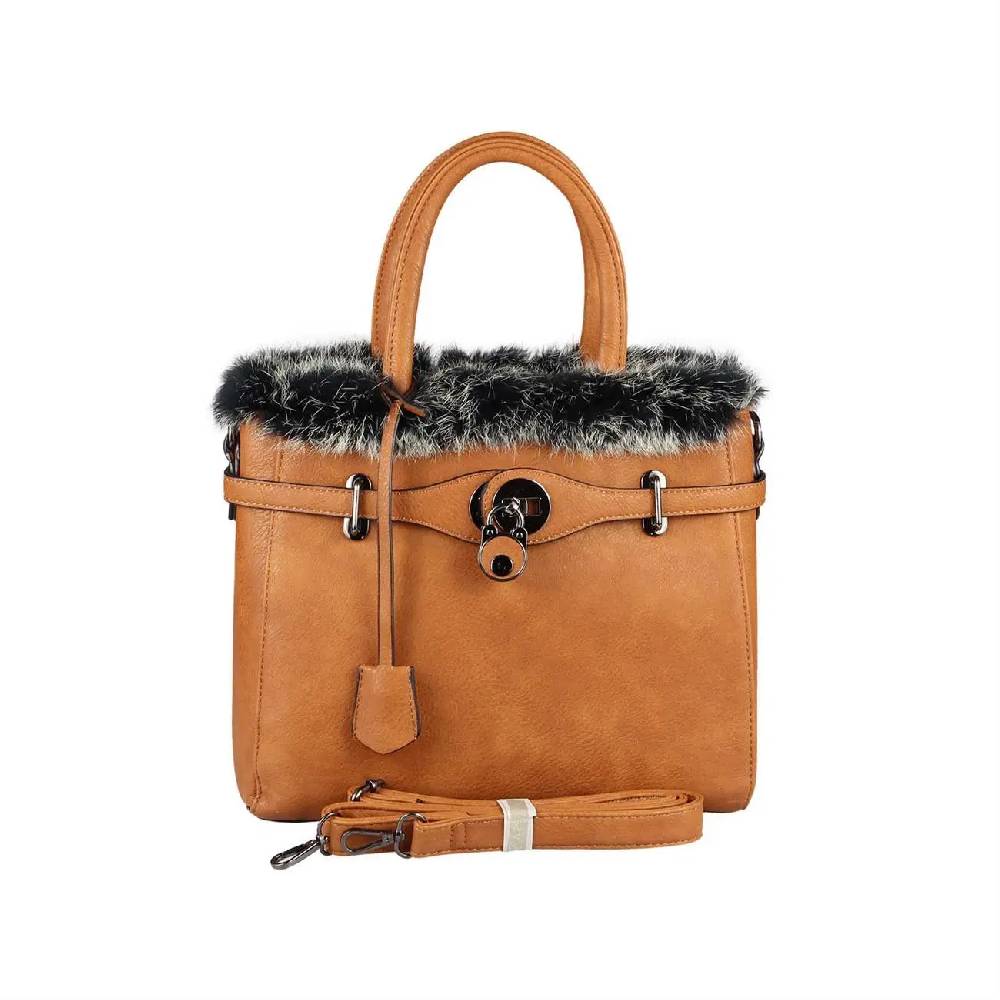 OBC ital-design DAMEN echt PELZ Kaninchenfell HAND-TASCHE Schultertasche Henkeltasche Umhängetasche Businesstasche Shopper Workbag Flash Sale