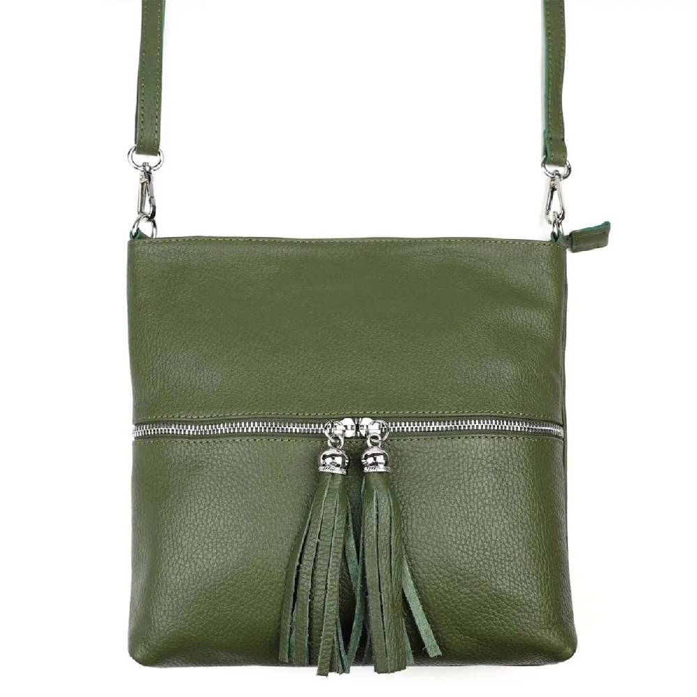 OBC Made in Italy DAMEN LEDER TASCHE Bodybag Schultertasche CrossOver Umhängetasche Handtasche Ledertasche Damentasche Crossbody Online Shopping