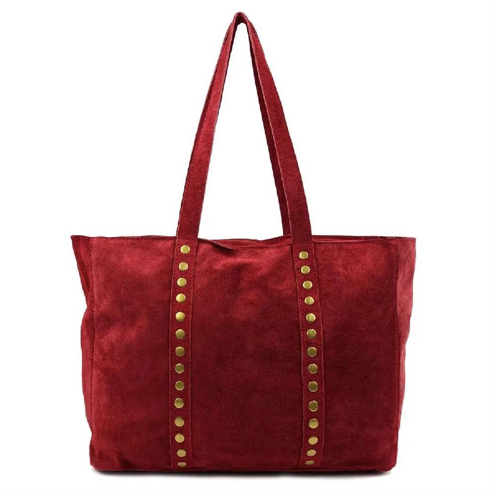 OBC Made in Italy Damen Leder Tasche Handtasche Umhängetasche Reisetasche Shopper Wildleder Schultertasche Tote Bag Ledertasche Henkeltasche Weekender T030 Exklusivangebot