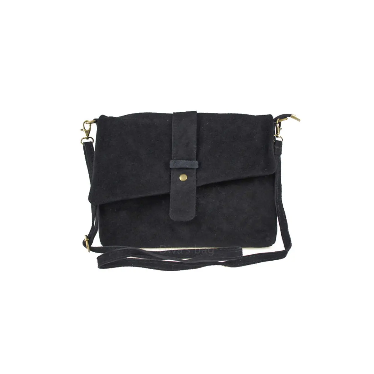OBC Made in Italy DAMEN LEDER TASCHE Schultertasche Messenger Bag Wildleder Handtasche Umhängetasche Ledertasche Bodybag CrossBody CrossOver Saisonschlussverkauf
