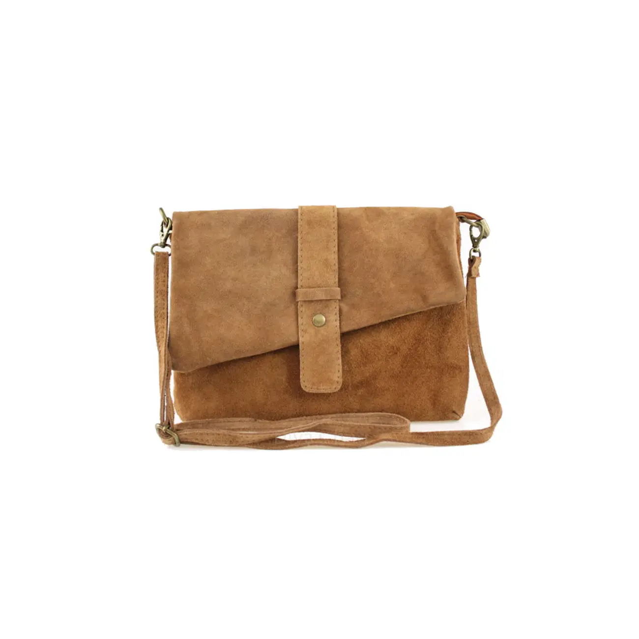 OBC Made in Italy DAMEN LEDER TASCHE Schultertasche Messenger Bag Wildleder Handtasche Umhängetasche Ledertasche Bodybag CrossBody CrossOver Saisonschlussverkauf