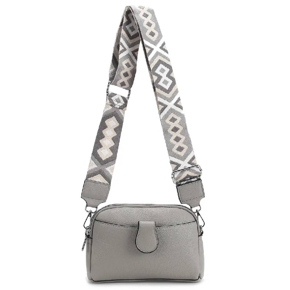 OBC Damen Tasche Crossbody Umhängetasche Bodybag Schultertasche Metallic Handytasche Crossover Kunstleder Handtasche Reise Osterangebot