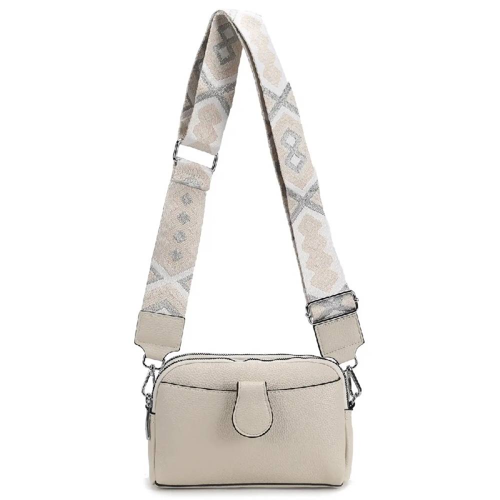 OBC Damen Tasche Crossbody Umhängetasche Bodybag Schultertasche Metallic Handytasche Crossover Kunstleder Handtasche Reise Osterangebot