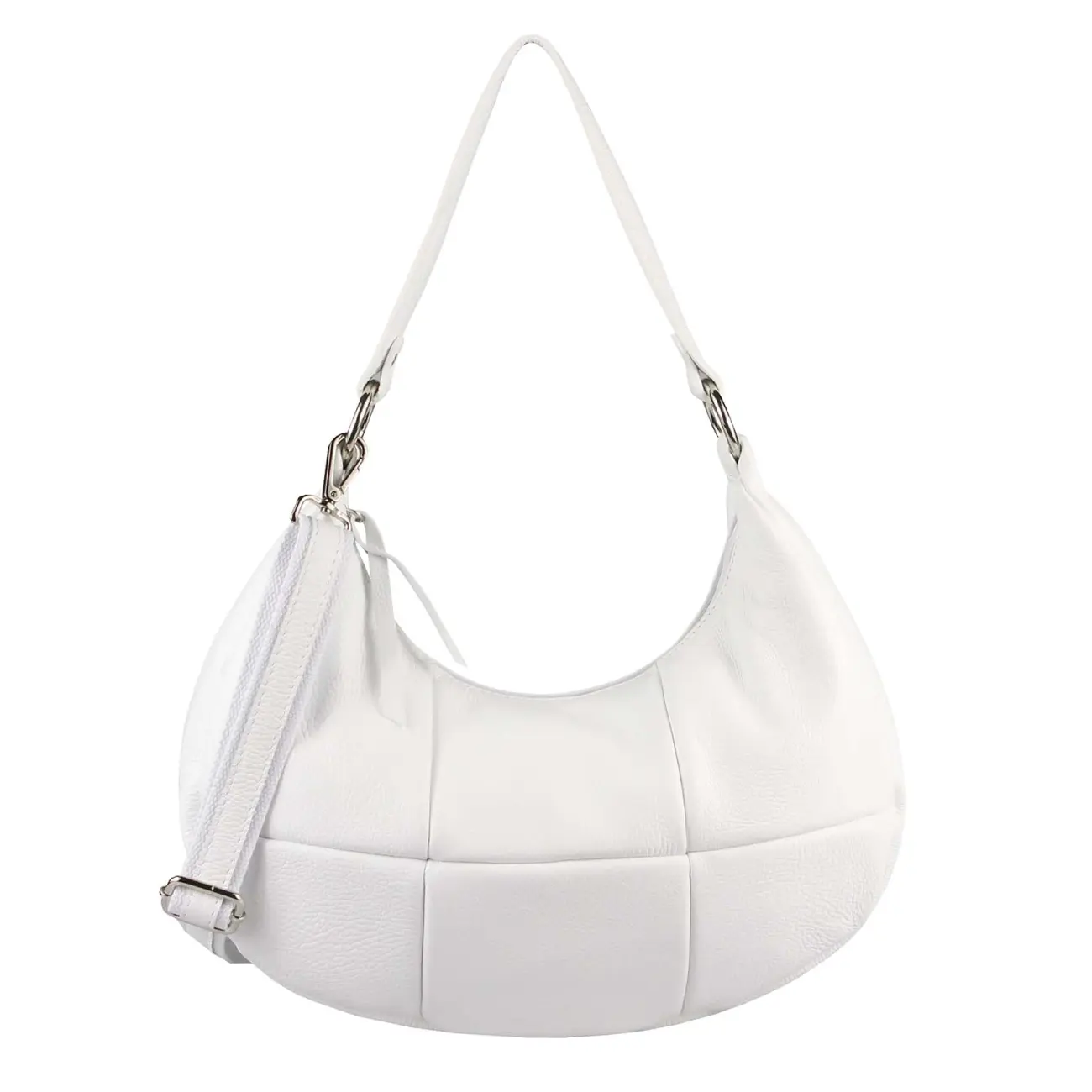 OBC Made in Italy Damen Leder Tasche Shopper Schultertasche Handtasche Umhängetasche Hobo Bag Ledertasche CrossBody City Bag Crossover Saisonale Angebote