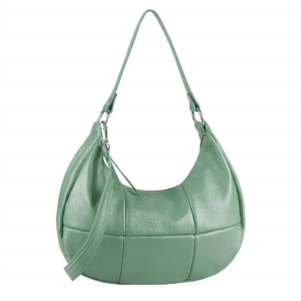 OBC Made in Italy Damen Leder Tasche Shopper Schultertasche Handtasche Umhängetasche Hobo Bag Ledertasche CrossBody City Bag Crossover Saisonale Angebote