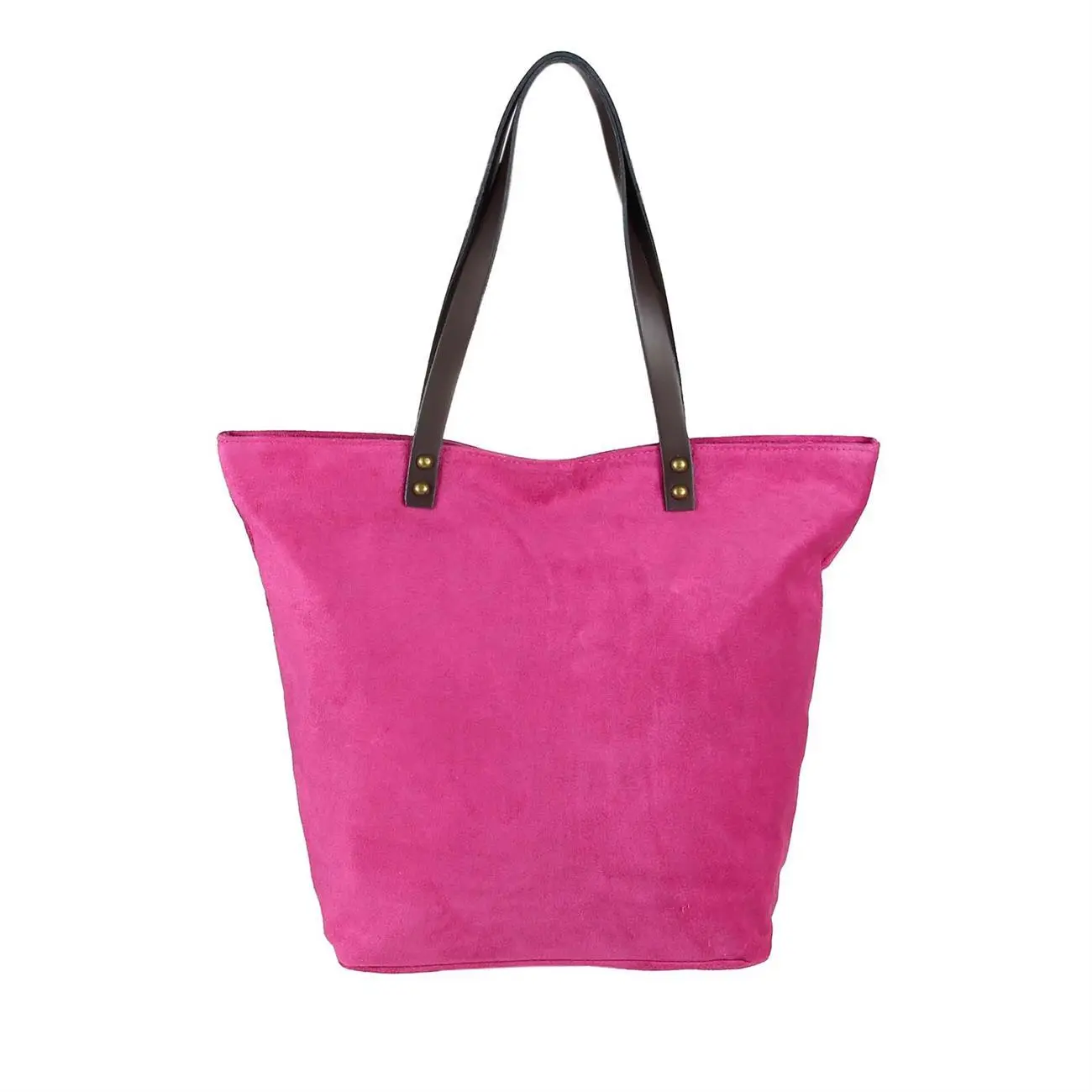 OBC Made in Italy Damen Tasche Leder Velourleder Wildleder Stern Shopper Schultertasche Umhängetasche Räumungsverkauf