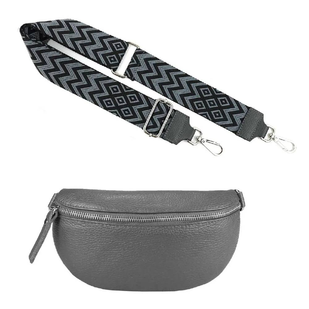 Made in Italy OBC DAMEN SET Gürteltasche + Schultergurt LEDER Crossbody Hüfttasche Bauchtasche Umhängetasche Brusttasche CrossOver Bodybag Schultertasche Handytasche Geldtasche Tasche Kosmetiktasche #1 Sonderangebote