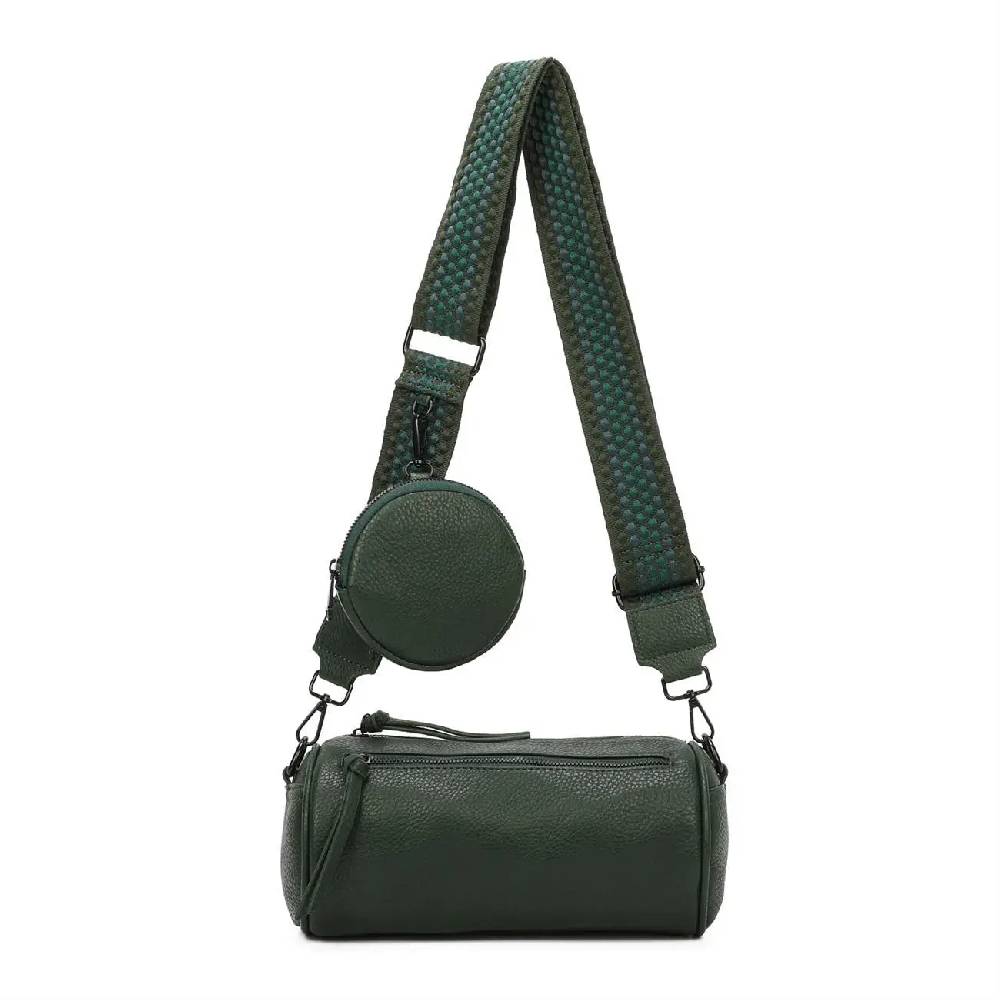 OBC Damen Zylinder Crossbody Tasche Umhängetasche Schultertasche Handtasche Gürteltasche Handytasche Bucket Bag Retro Vintage Messenger Letzte 3 Tage