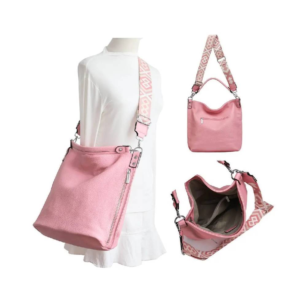 OBC XXL Damen Tasche mit 2 Gürtel Shopper Schultertasche Umhängetasche Hobo Bag Reisetasche Handtasche für Schule Freizeit Beuteltasche Urlaub Weekender Leder Optik Neueste Stile