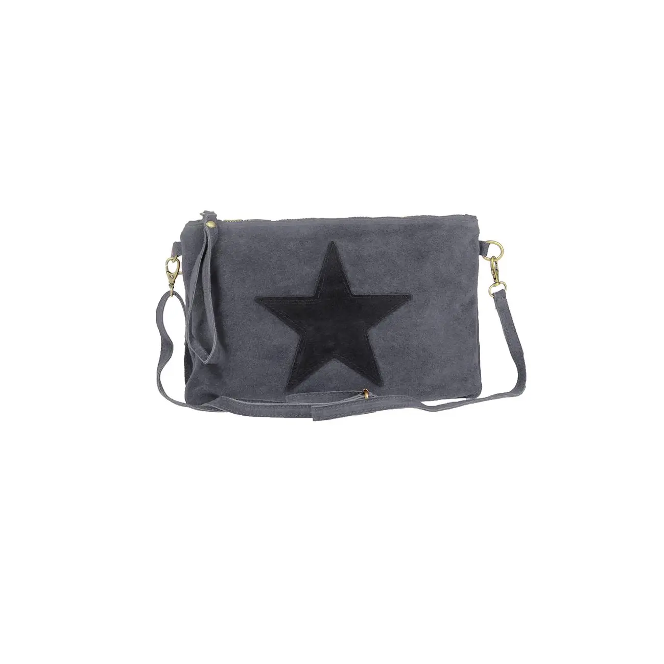 Ital. Stern Tasche Wildleder Ledertasche Schmucktasche Umhängetasche Clutch Borsetta Pochette Schultertasche CrossOver Abendtasche Zeitbegrenzte Promotion