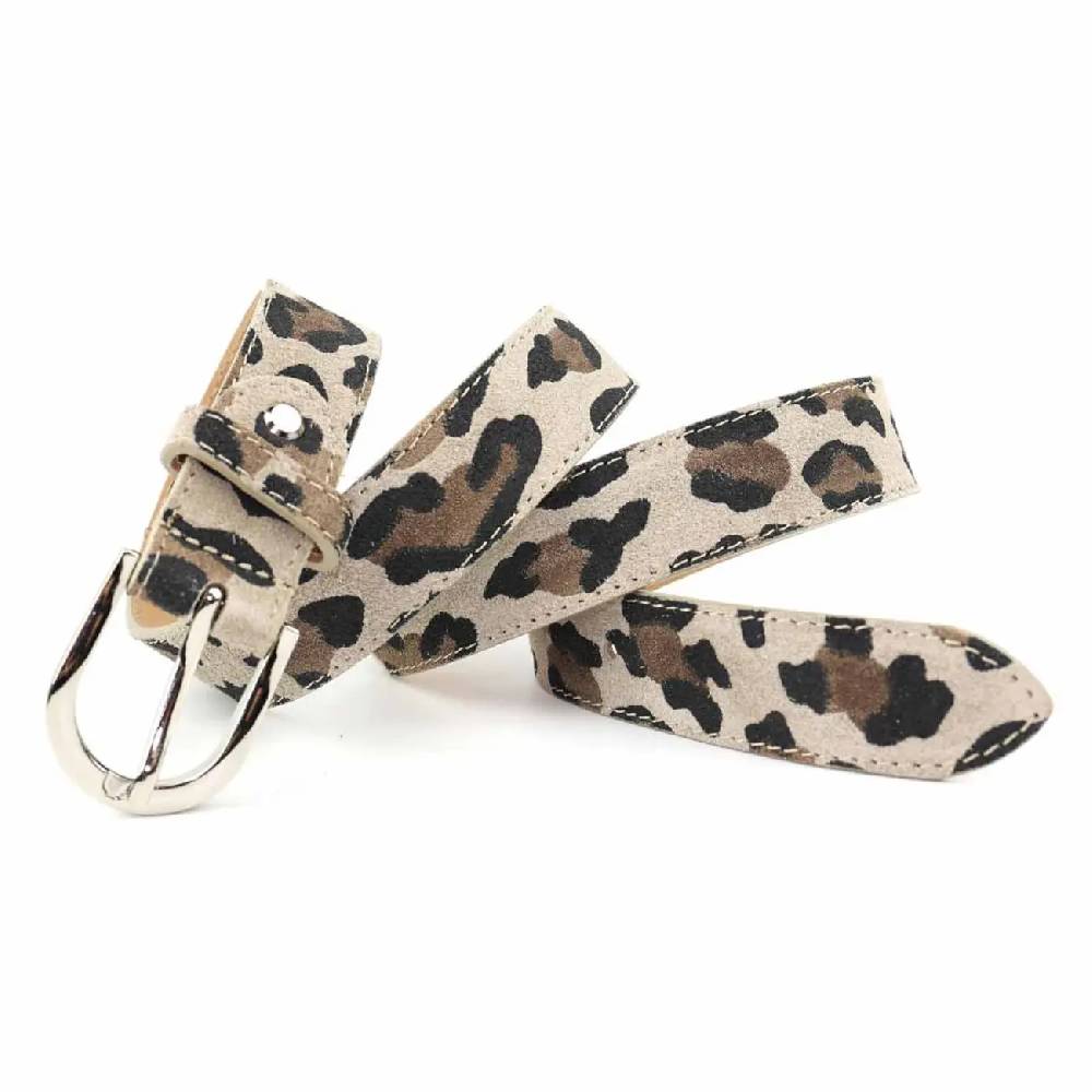 Made in Italy Damen Ledergürtel Leo-Muster Wildleder Hüftgürtel Taillengürtel Rindleder Gürtel Vintage 3cm breit Bis zu 60% Rabatt