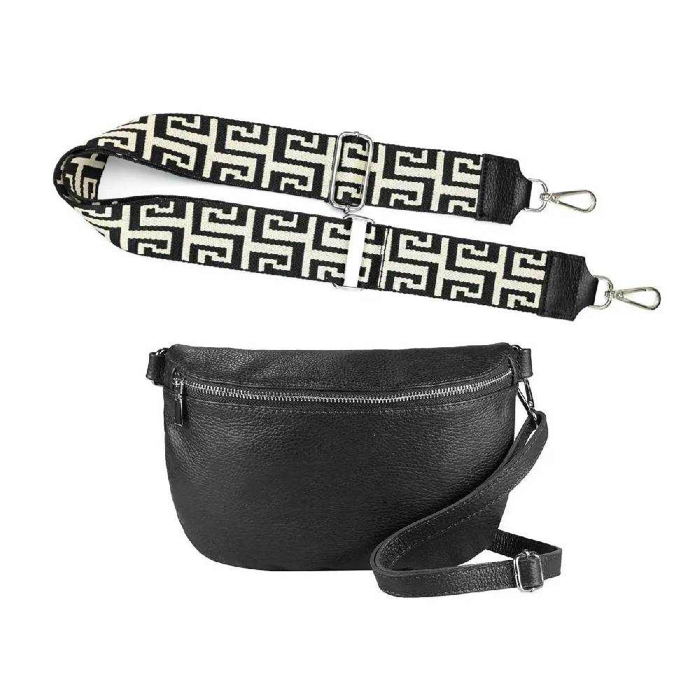 Made in Italy OBC DAMEN SET Gürteltasche + Schultergurt LEDER Crossbody Hüfttasche Bauchtasche Umhängetasche Brusttasche CrossOver Bodybag Schultertasche Handytasche Geldtasche Tasche Kosmetiktasche Bis zu 55% Rabatt
