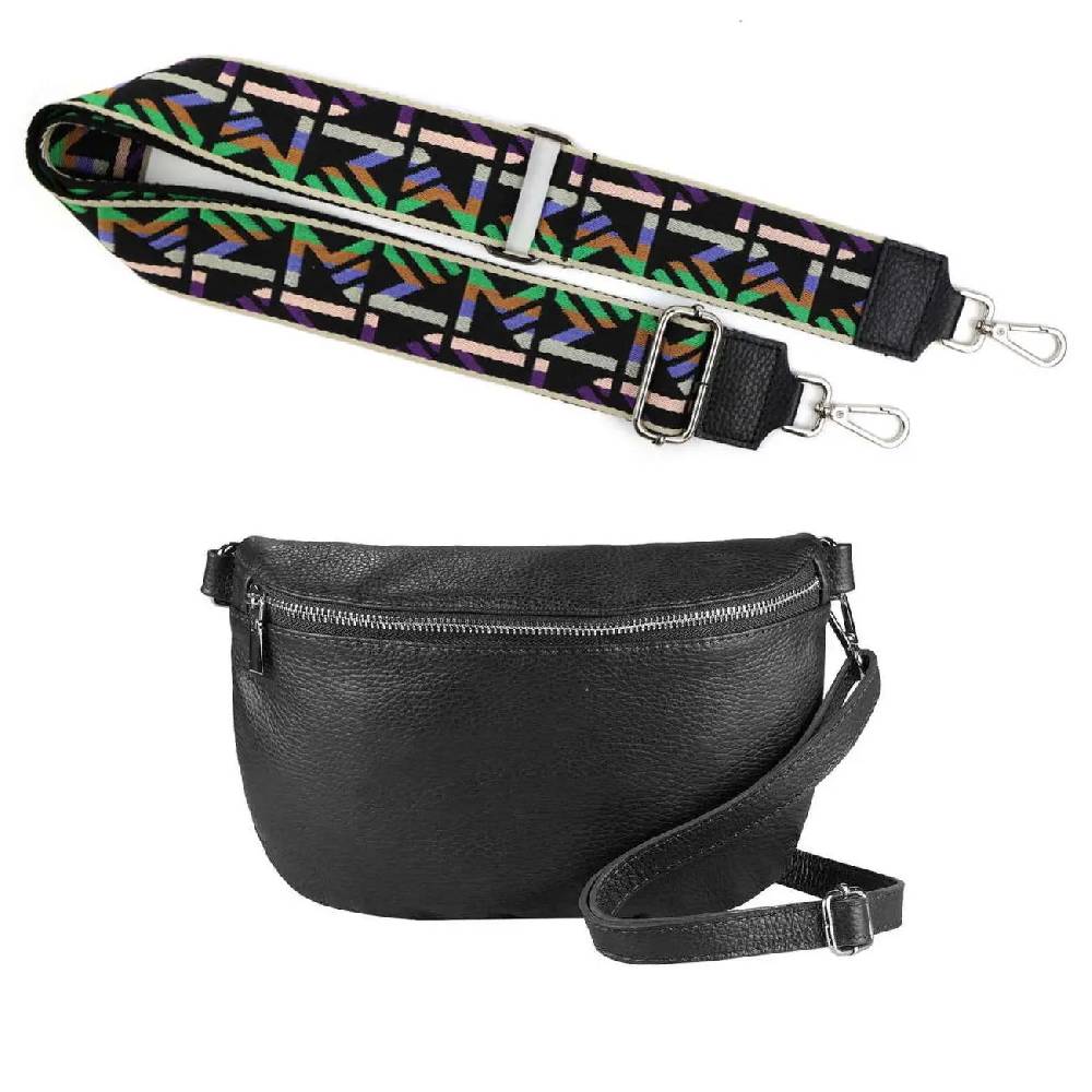 Made in Italy OBC DAMEN SET Gürteltasche + Schultergurt LEDER Crossbody Hüfttasche Bauchtasche Umhängetasche Brusttasche CrossOver Bodybag Schultertasche Handytasche Geldtasche Tasche Kosmetiktasche Bis zu 55% Rabatt