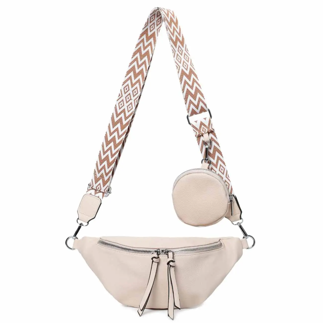OBC Damen Tasche Brusttasche Crossbody Umhängetasche Handytasche Hüfttasche Cross-Over Bodybag Schultertasche Bauchtasche Gürteltasche Messenger-Tasche Leder Optik Kostenloser Versand international