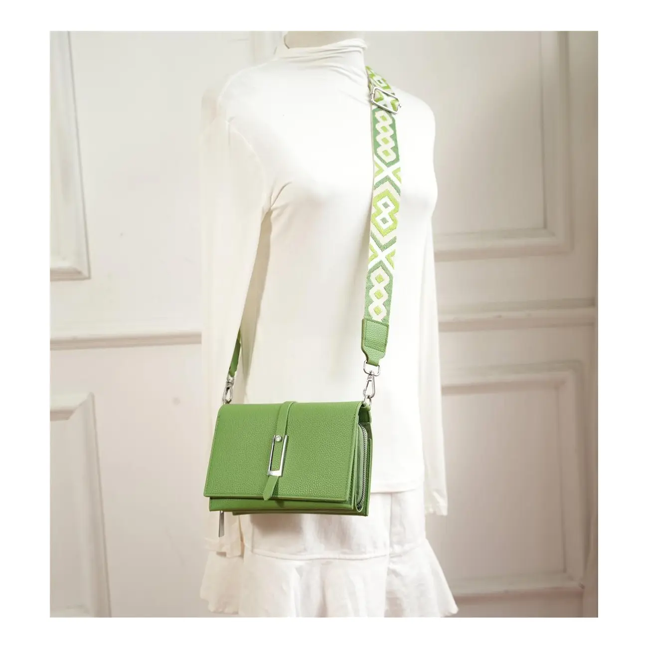 OBC DAMEN TASCHE Cross Over Body Bag Brusttasche Umhängetasche Schultertasche Brieftasche Smartphone Geldbörse Geldtasche Abend Handy Clutch Kartenetui Fabrikladen