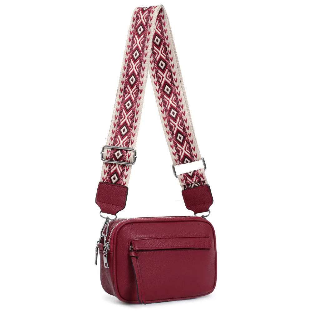 OBC Damen Tasche Crossbody Hüfttasche Brusttasche Umhängetasche Bodybag Cross Over Schultertasche Handytasche Gürteltasche Handtasche Freizeit Reise Leder Optik Begrenzt auf 3 Tage