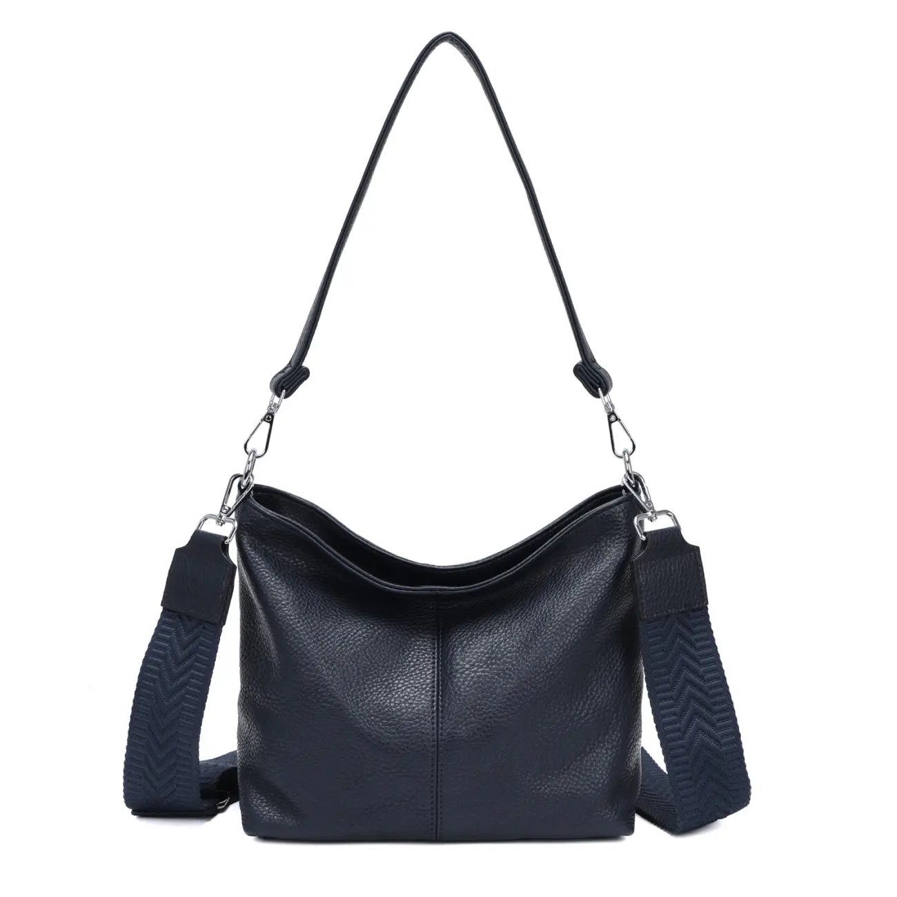OBC Damen Tasche Shopper Brusttasche Hobo Bag Schultertasche Crossbody Umhängetasche Beuteltasche Handtasche Crossover BodyBag Leder Optik Black Friday Preise