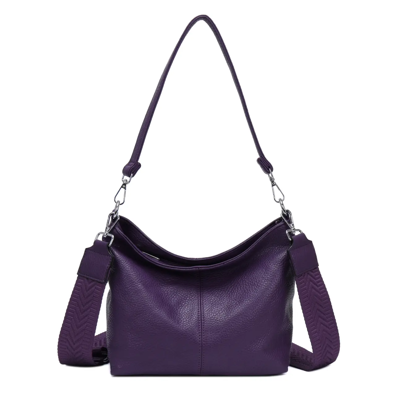 OBC Damen Tasche Shopper Brusttasche Hobo Bag Schultertasche Crossbody Umhängetasche Beuteltasche Handtasche Crossover BodyBag Leder Optik Black Friday Preise