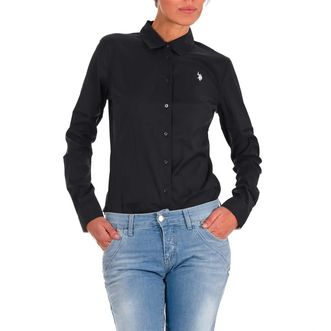 US Polo ASSN USA POLO Damen BODY Hemd T-Shirt USPA Logo Langarm Longsleeve Longshirt im Angebot