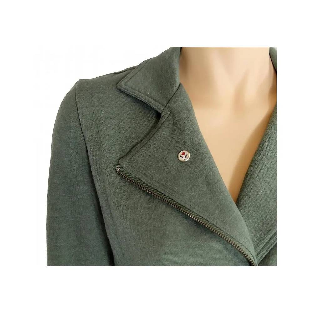 Damen Bikerjacke KangaROOS lässige sportliche Jacke Biker Style Sweatjacke FRÜHLING SOMMER Jacket Kurz Fashion Khaki Schlussverkauf