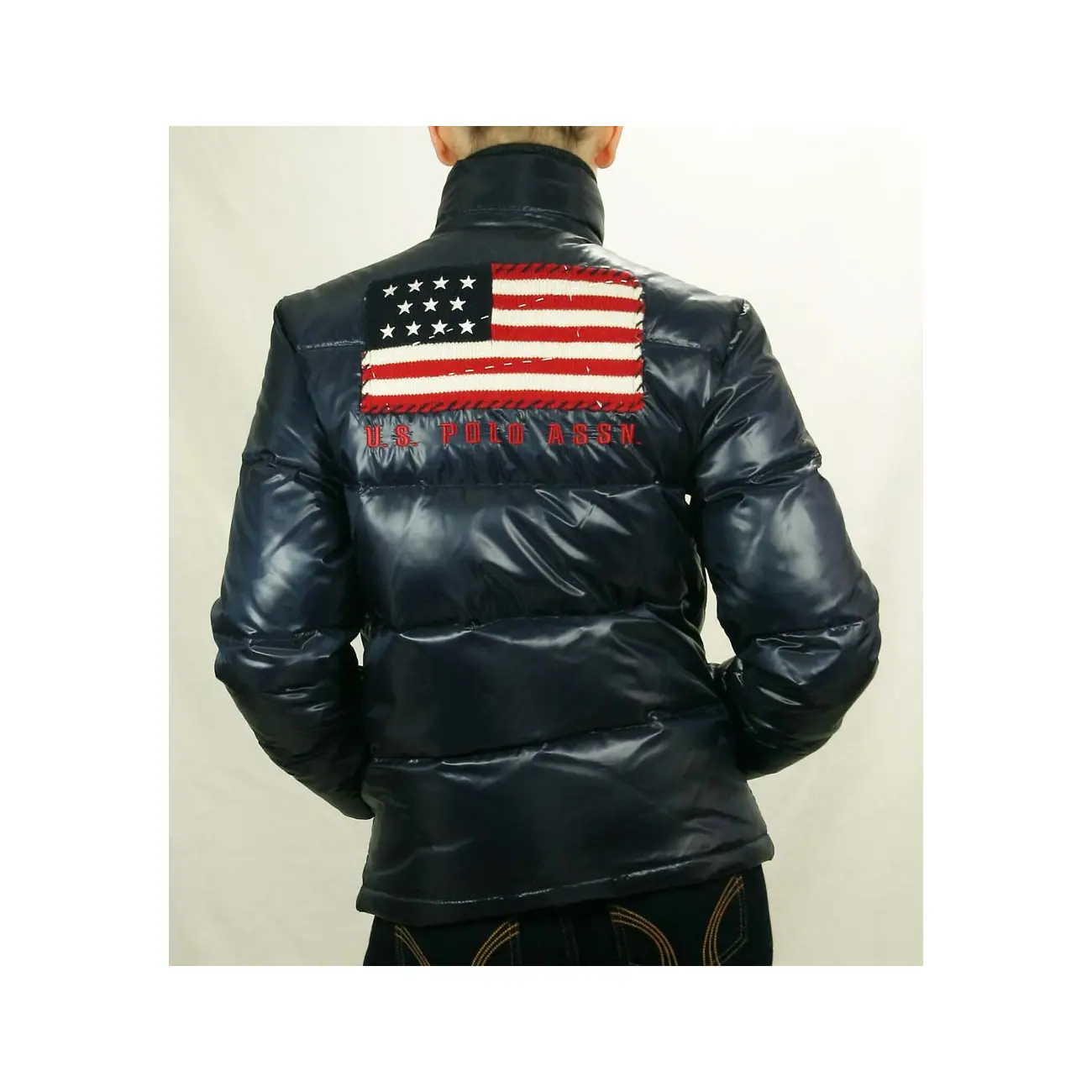 US Polo ASSN USA Flagge WinterJacke Jacke Daunenjacke Jacke Steppjacke Kostenloser Versand