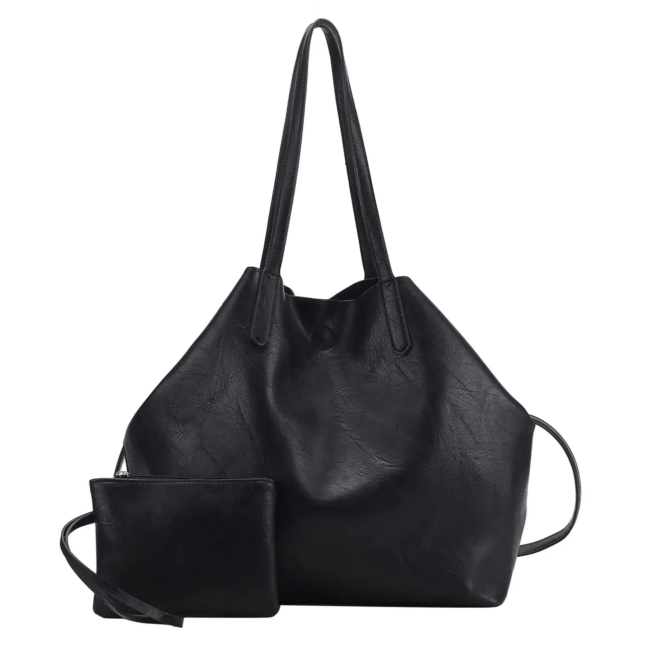 OBC Damen XXL Tasche Set 3in1 Shopper Handtasche Crossbody Hobo Bag Schultertasche Umhängetasche Cross-Over DIN-A4 Damentasche Reisetasche Beuteltasche Leder Optik Großer Ausverkauf