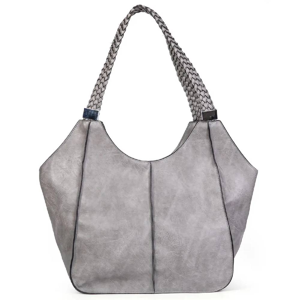OBC DAMEN XXL Tasche Schultertasche Shopper Businesstasche Umhängetasche Workbag Henkeltasche Reisetasche FLECHTOPTIK Henkel Leder Optik Flash Sale