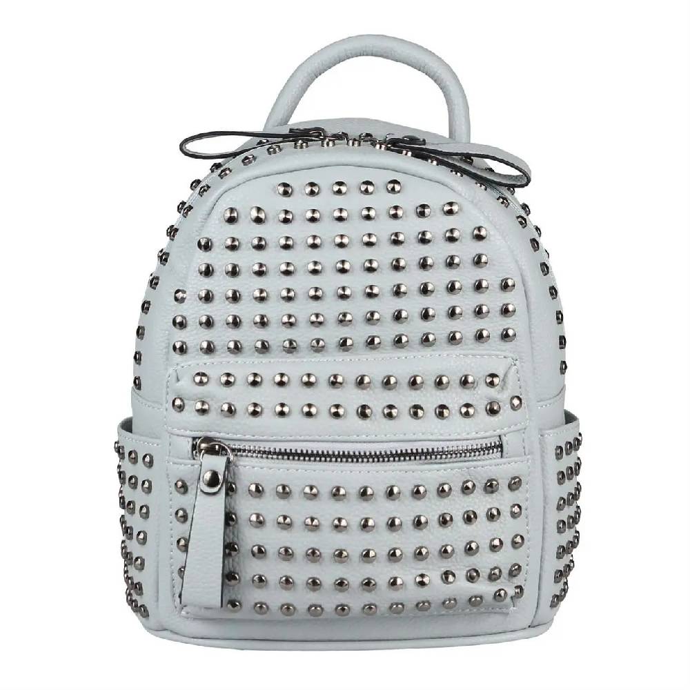 DAMEN NIETEN RUCKSACK TASCHE Cityrucksack Stadtrucksack Metallic Backpack Schultertasche Handtasche Umhängetasche Shopper Daypack Vatertagsangebot