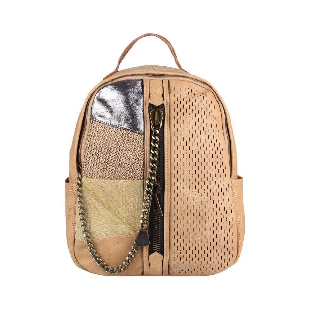 DAMEN RUCKSACK TASCHE Cityrucksack Stadtrucksack Metallic Backpack Schultertasche Handtasche Umhängetasche Shopper Ketten Daypack Lederrucksack Valentinstagsangebot