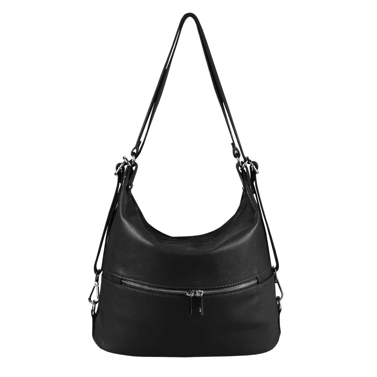 OBC Made in Italy DAMEN echt LEDER 2in1 Handtasche Rucksack Schultertasche CityRucksack Stadtrucksack BackPack Lederrucksack Daypack Ledertasche Lagerräumung