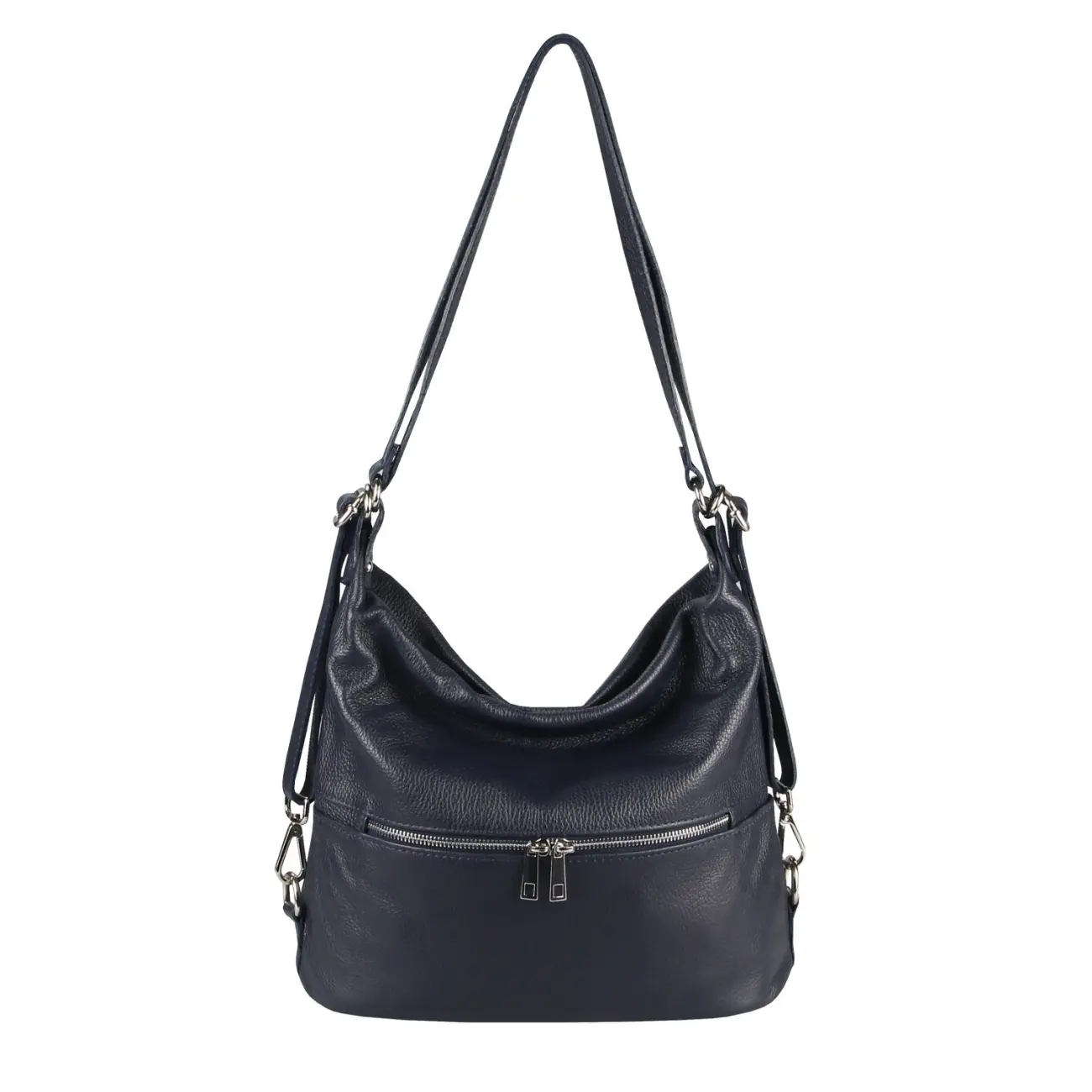 OBC Made in Italy DAMEN echt LEDER 2in1 Handtasche Rucksack Schultertasche CityRucksack Stadtrucksack BackPack Lederrucksack Daypack Ledertasche Lagerräumung