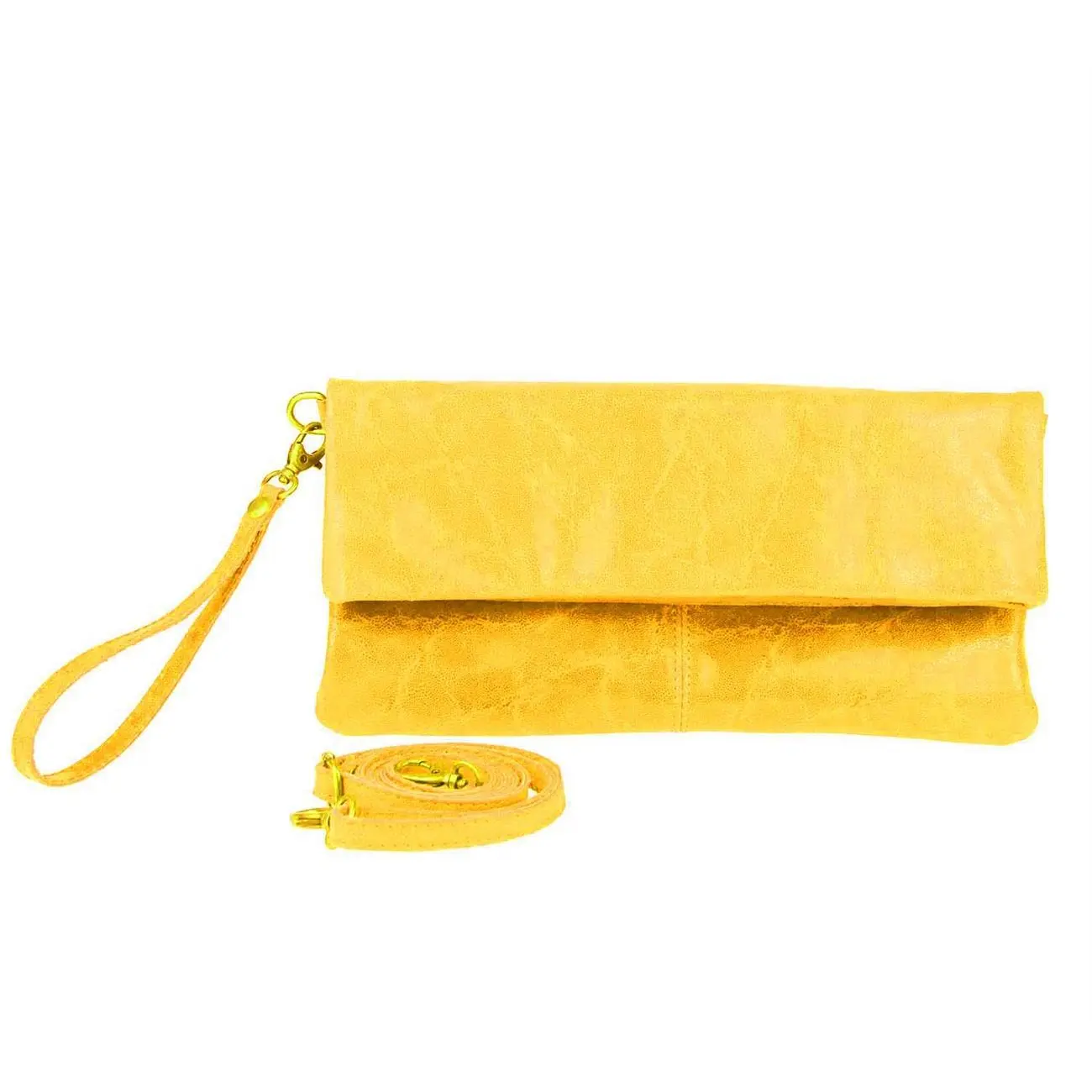 OBC Made in Italy Leder Damen Schultertasche Rindleder Vera Pelle Borsetta Tasche Clutch Schmucktasche Umhängetasche Tägliche Deals