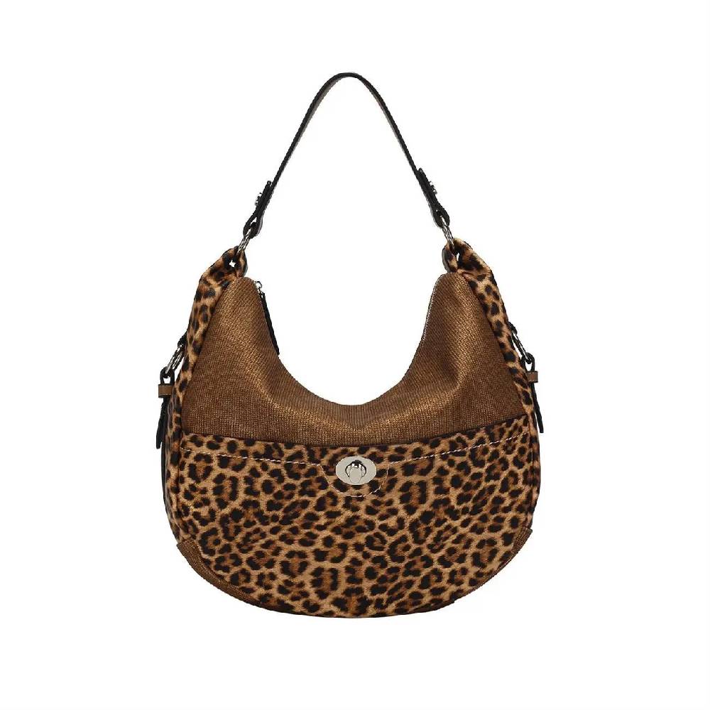 OBC DAMEN SHOPPER TASCHE HANDTASCHE Hobo Bag Kette Henkeltasche Schultertasche Umhängetasche Beuteltasche Leoparden Print Sonderangebote