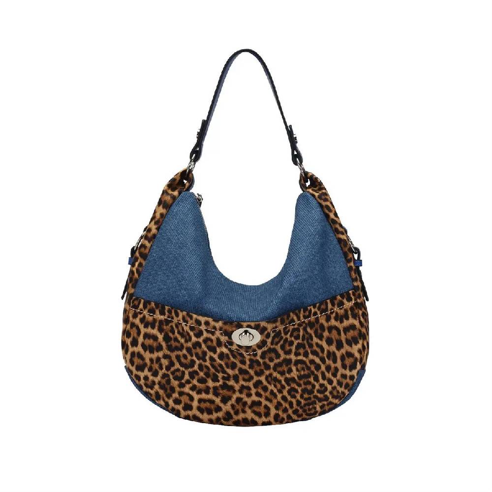 OBC DAMEN SHOPPER TASCHE HANDTASCHE Hobo Bag Kette Henkeltasche Schultertasche Umhängetasche Beuteltasche Leoparden Print Sonderangebote