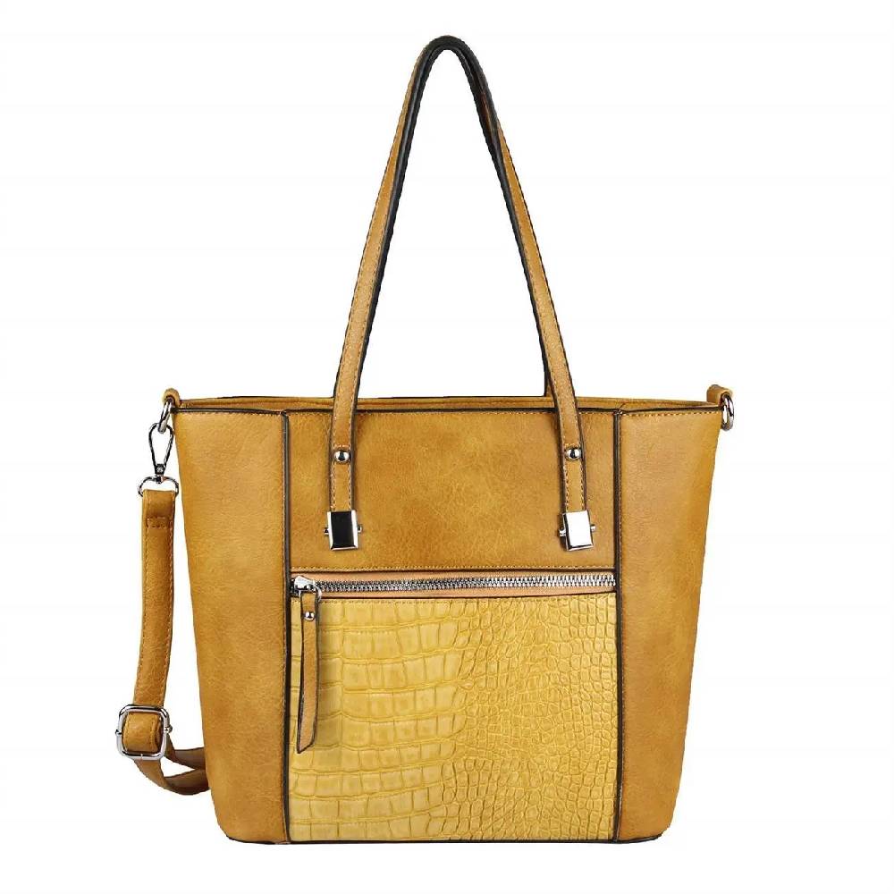 OBC DAMEN TASCHE Schultertasche Umhängetasche Tote Bag Kroko Businesstasche Shopper Workbag Leder Optik Riesige Ersparnisse