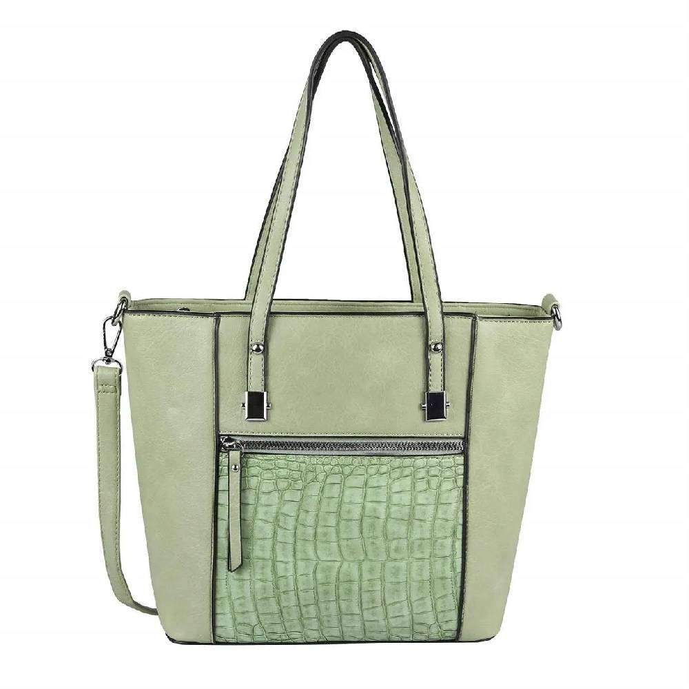 OBC DAMEN TASCHE Schultertasche Umhängetasche Tote Bag Kroko Businesstasche Shopper Workbag Leder Optik Riesige Ersparnisse