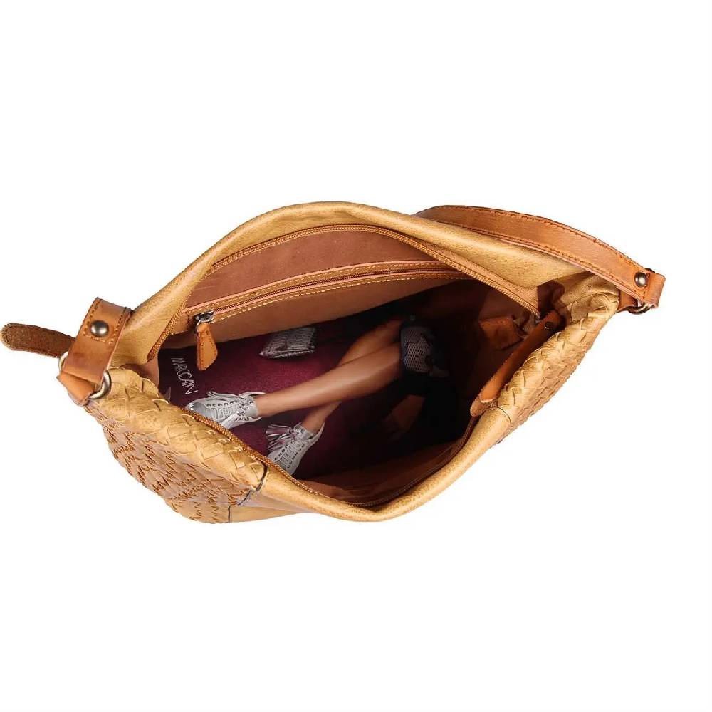 OBC DAMEN TASCHE SHOPPER Flechtoptik Ledertasche Hobo Bag Schultertasche Umhängetasche CrossOver CROSSBODY Henkeltasche Beuteltasche Tiefpreis