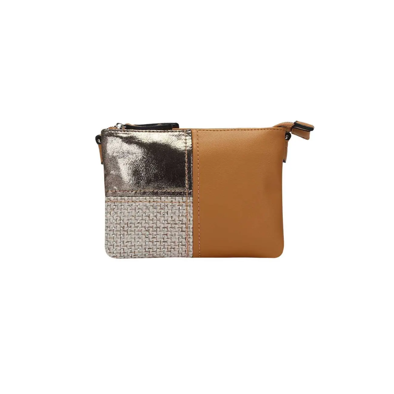 DAMEN 2xFach ABEND TASCHE CLUTCH POCHETTE Unterarmtasche Handtasche Schultertasche Umhängetasche Leder Optik Silbern Super Sparpreis