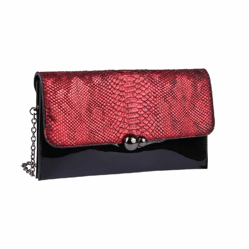 DAMEN ABENDTASCHE CLUTCH POCHETTE Umschlag-Tasche Reptilprägung Kettentasche Unterarmtasche Handtasche Schultertasche Umhängetasche Wochenangebot