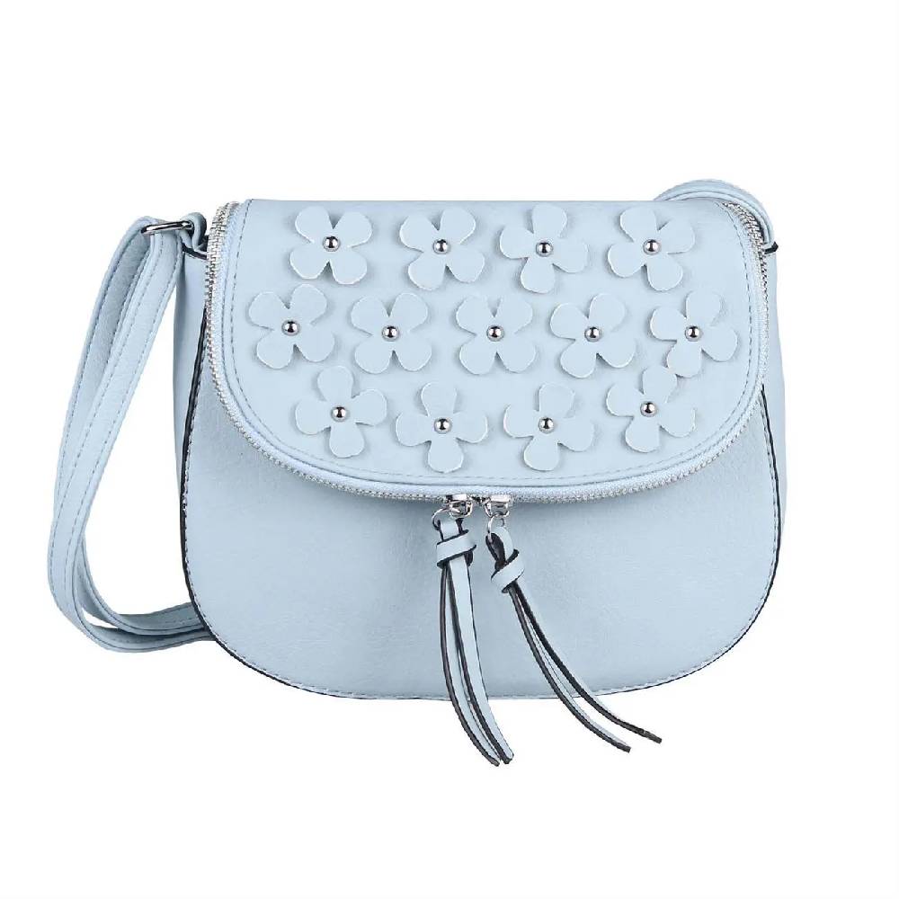 DAMEN BLUMEN TASCHE Schultertasche Umhängetasche Schmucktasche CrossOver Handtasche Abendtasche Crossbody Henkeltasche Leder Optik Kostenlose Rückgabe