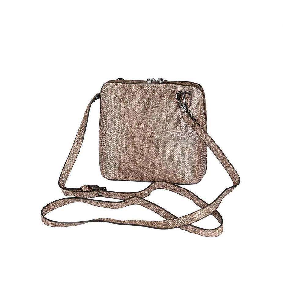 OBC DAMEN TASCHE Umhängetasche MINI CROSSOVER SILBER METALLIC Bag Handtasche Schultertasche Schmucktasche Disco Theatertasche Abendtasche Letzte 2 Tage