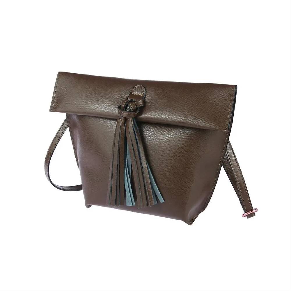 OBC Made in Italy Ledertasche Schultertasche Umhängetasche Borsetta Schmucktasche Handtasche Henkeltasche Fransentasche Nur noch ein Tag übrig