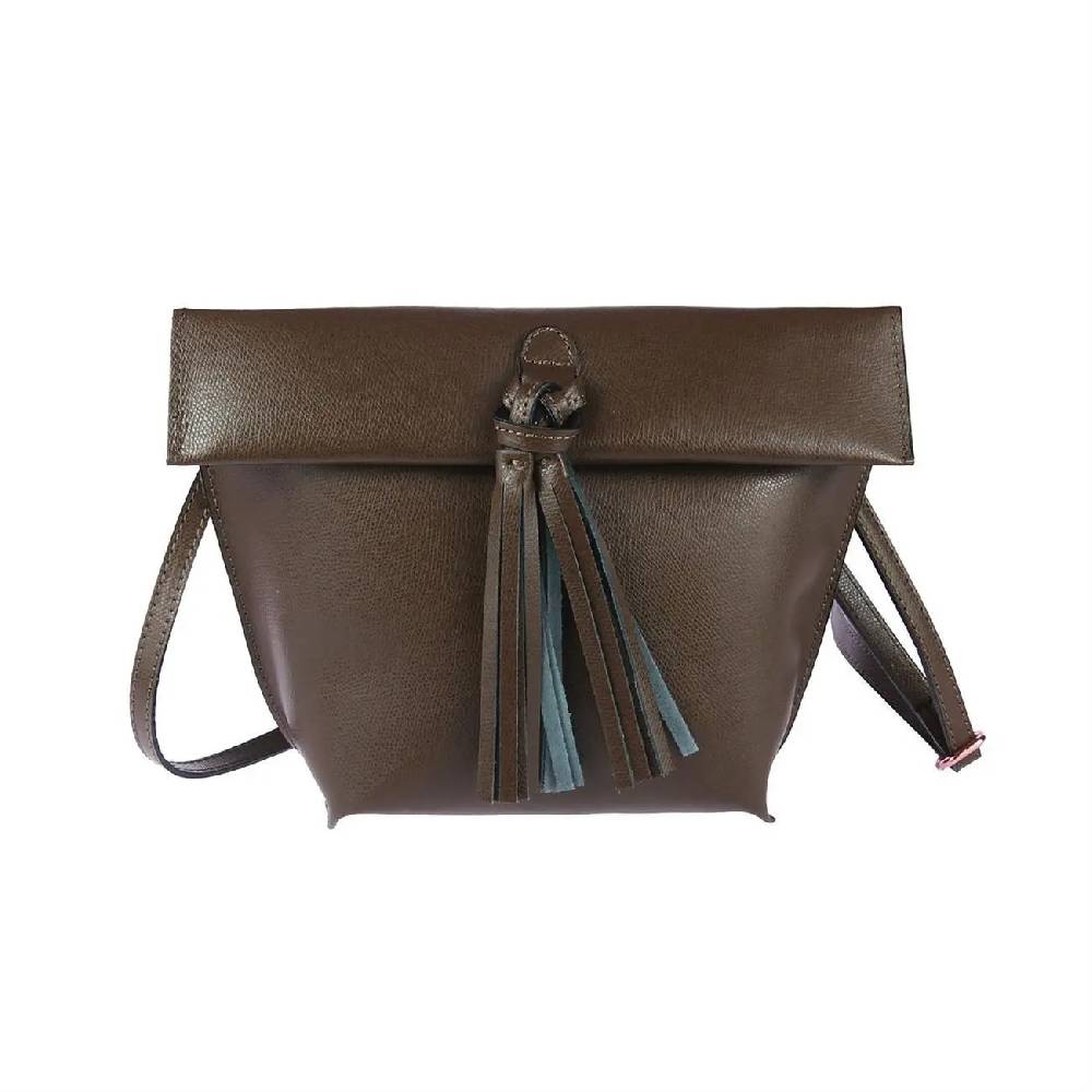 OBC Made in Italy Ledertasche Schultertasche Umhängetasche Borsetta Schmucktasche Handtasche Henkeltasche Fransentasche Nur noch ein Tag übrig