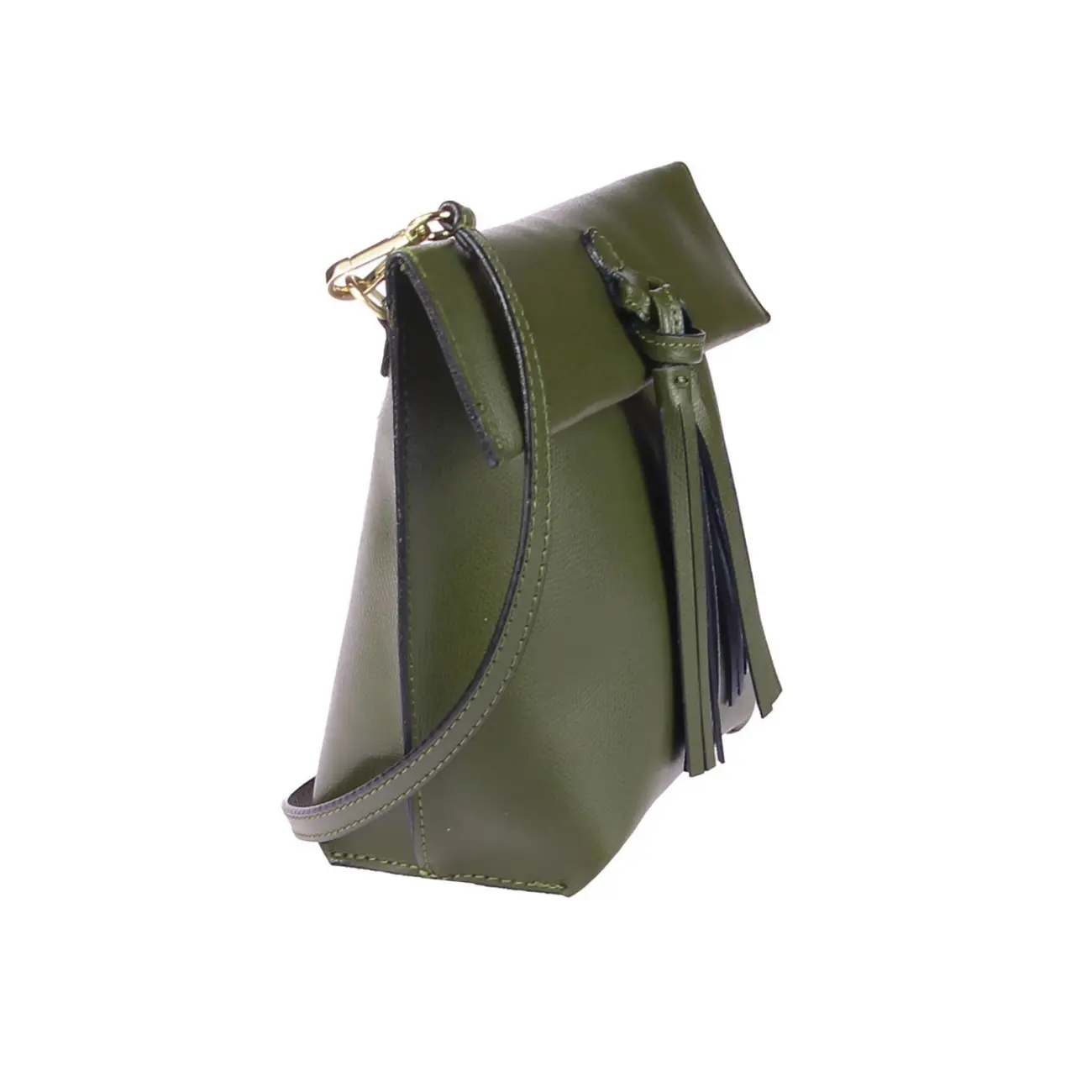 OBC Made in Italy Ledertasche Schultertasche Umhängetasche Borsetta Schmucktasche Handtasche Henkeltasche Fransentasche Nur noch ein Tag übrig