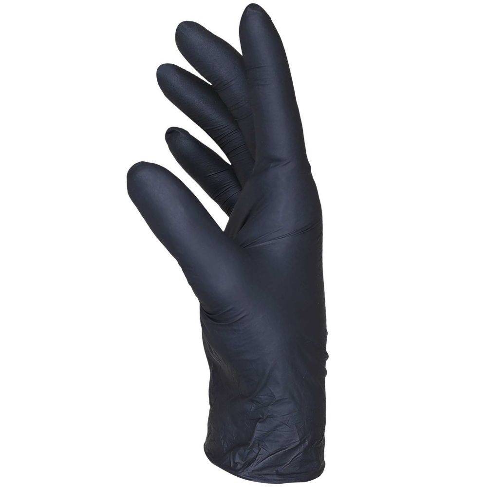 ﻿Kinetixx Schwarze Nitril-Einmalhandschuhe Allround+ Blitzangebot