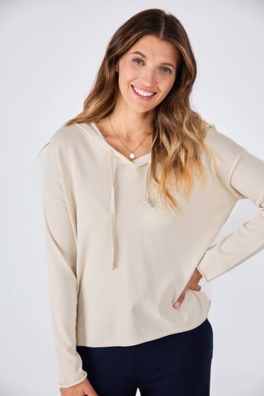 ﻿Lieblingsstück Dünner Strickpullover mit Kapuze Blitzangebot