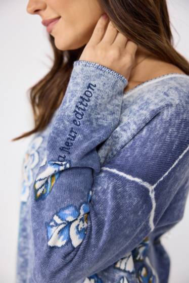 Lieblingsstück Pullover Insideout-Blumenprint Letzte 3 Tage