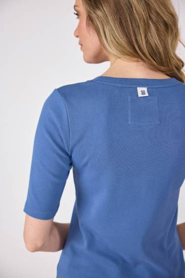 Lieblingsstück Basic T-Shirt mit langem Halbarm Zeitbegrenzte Promotion